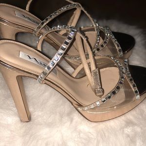 Nina Gold Strappy Sandals